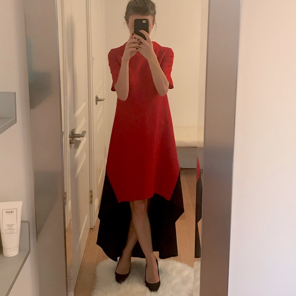 Black/red Maxi Evening Dress